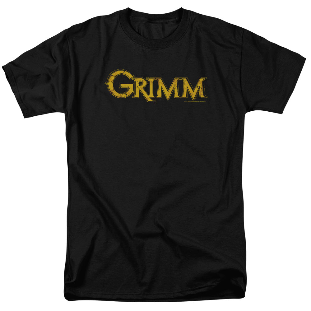 Grimm Gold Logo Mens T Shirt Black Black