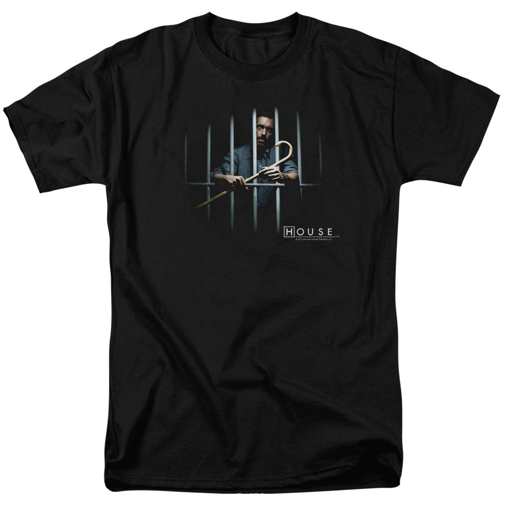 House Behind Bars Mens T Shirt Black