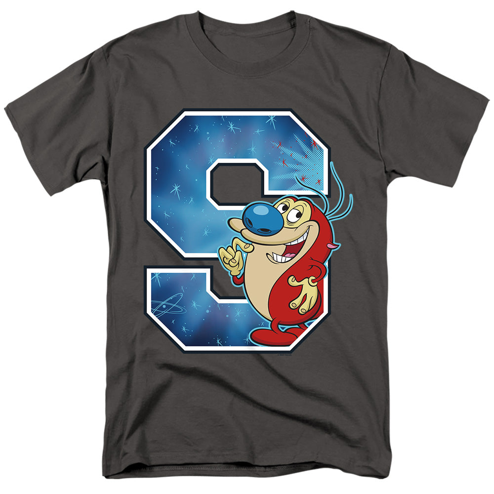 Ren And Stimpy S Is For Stimpy Mens T Shirt Charcoal