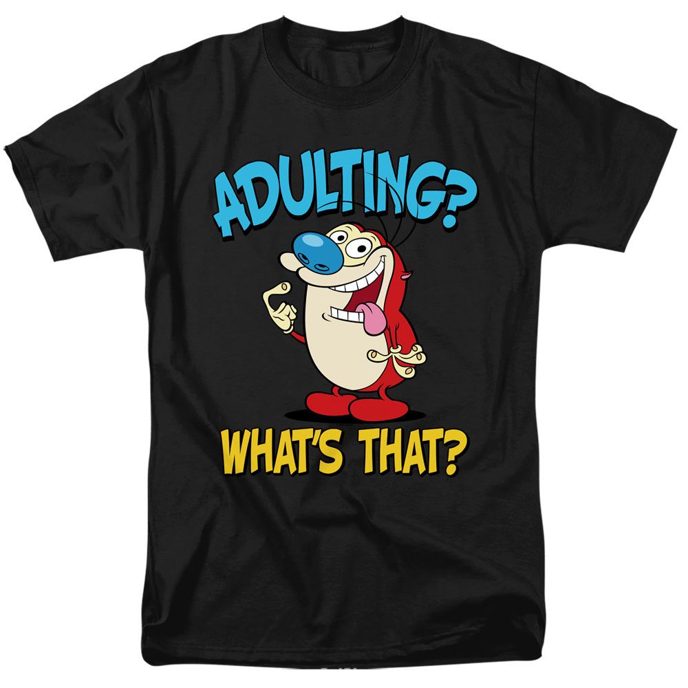 Ren And Stimpy Adulting 2 Mens T Shirt Black