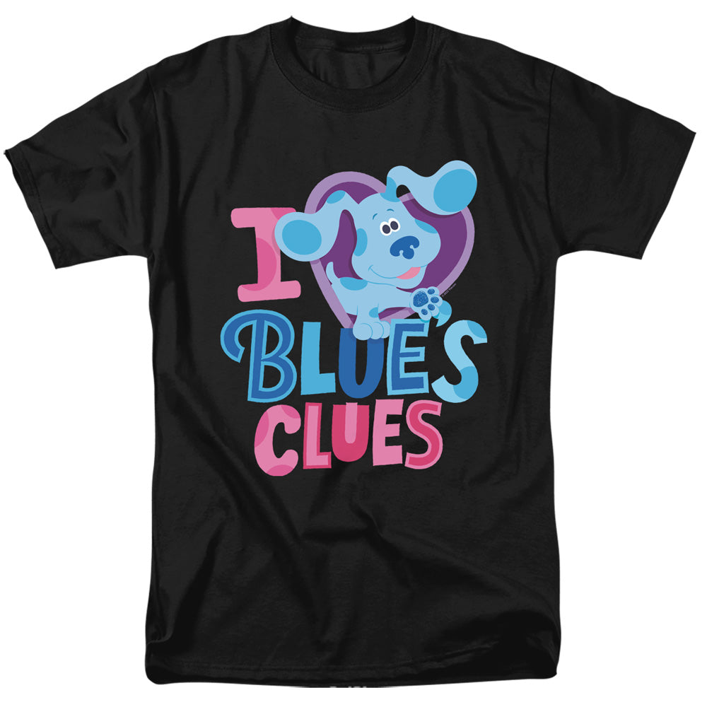 Blues Clues & You I Heart Blue Mens T Shirt Black