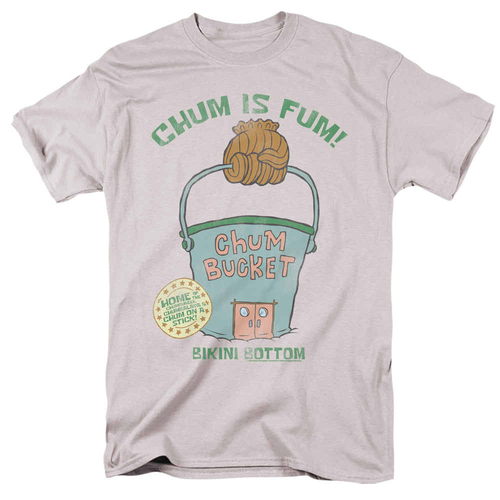 Spongebob Chum Bucket Mens T Shirt Silver