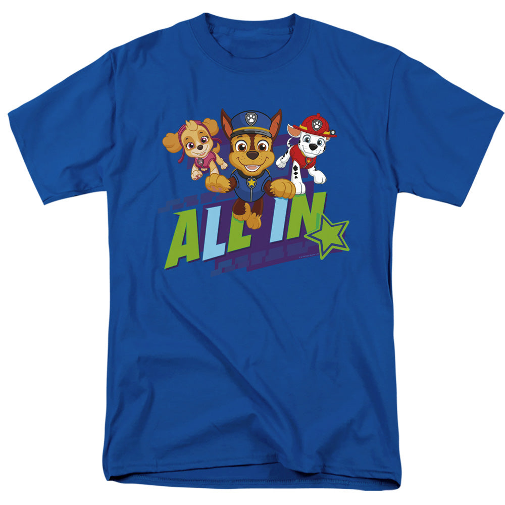 Paw Patrol All In Mens T Shirt Royal Blue