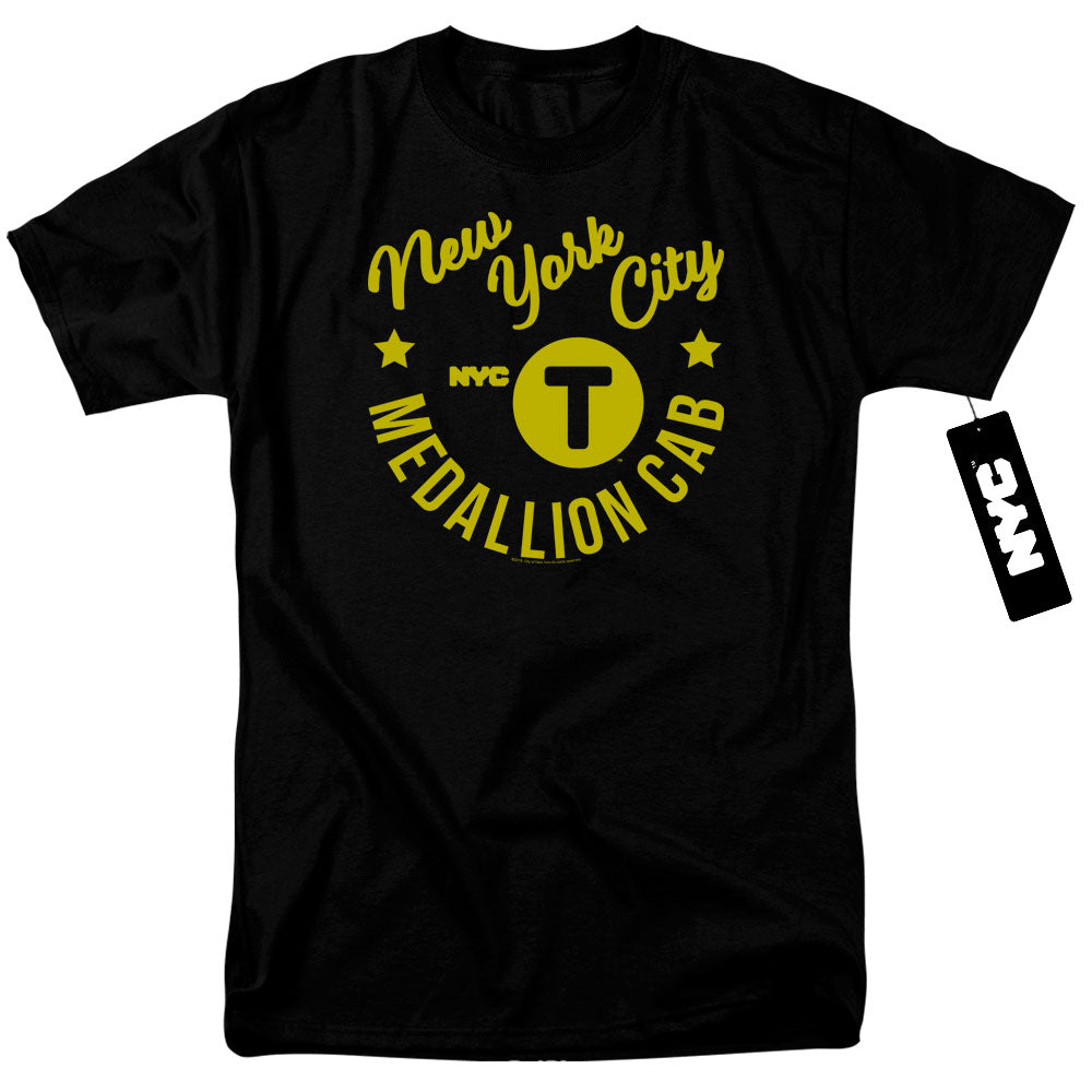 New York City Nyc Hipster Taxi Tee Mens T Shirt Black