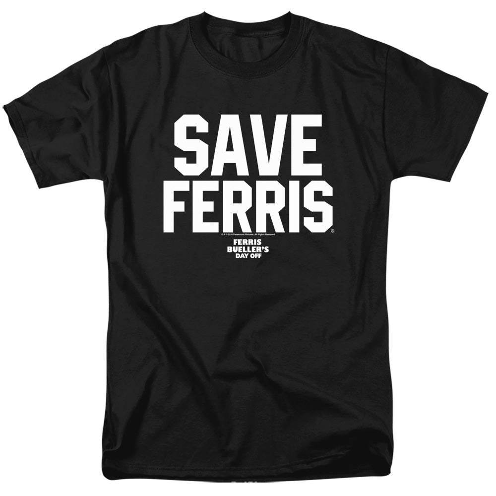 Ferris Bueller Save Ferris Mens T Shirt Black