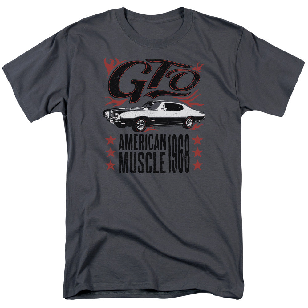 Pontiac Gto Flames Mens T Shirt Charcoal