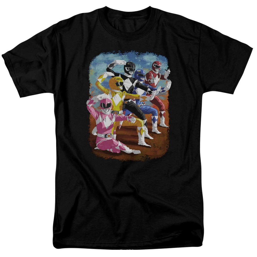Power Rangers Impressionist Rangers Mens T Shirt Black