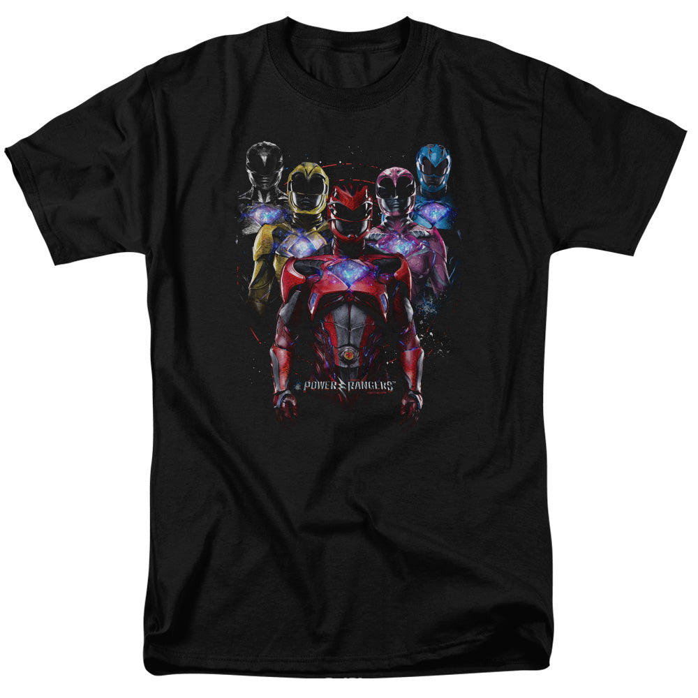 Power Rangers Team Of Rangers Mens T Shirt Black