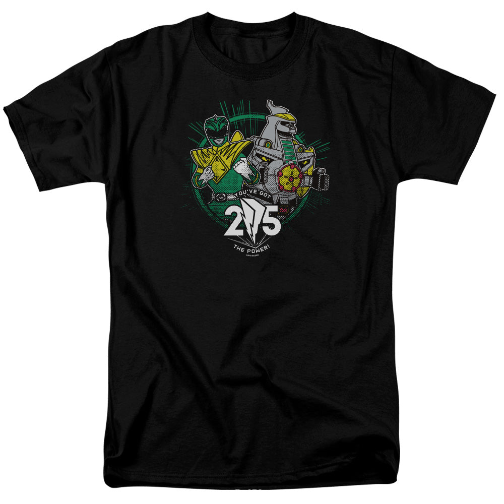 Power Rangers Green 25 Mens T Shirt Black