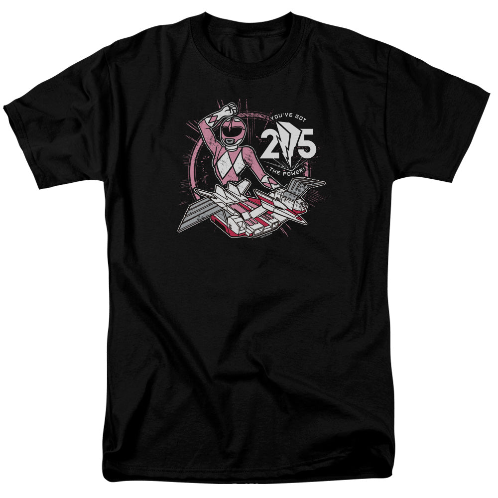 Power Rangers Pink 25 Mens T Shirt Black