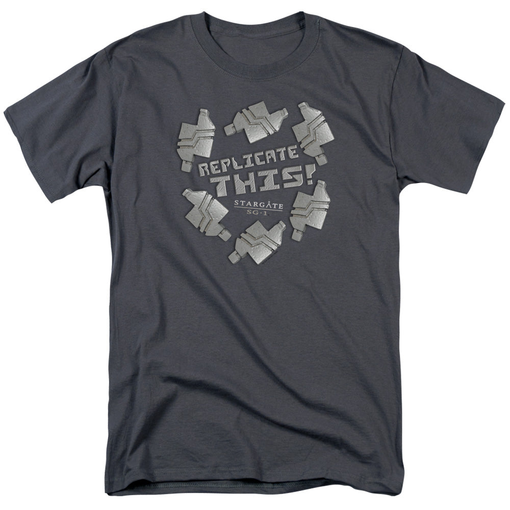 Sg1 Replicate This Mens T Shirt Charcoal