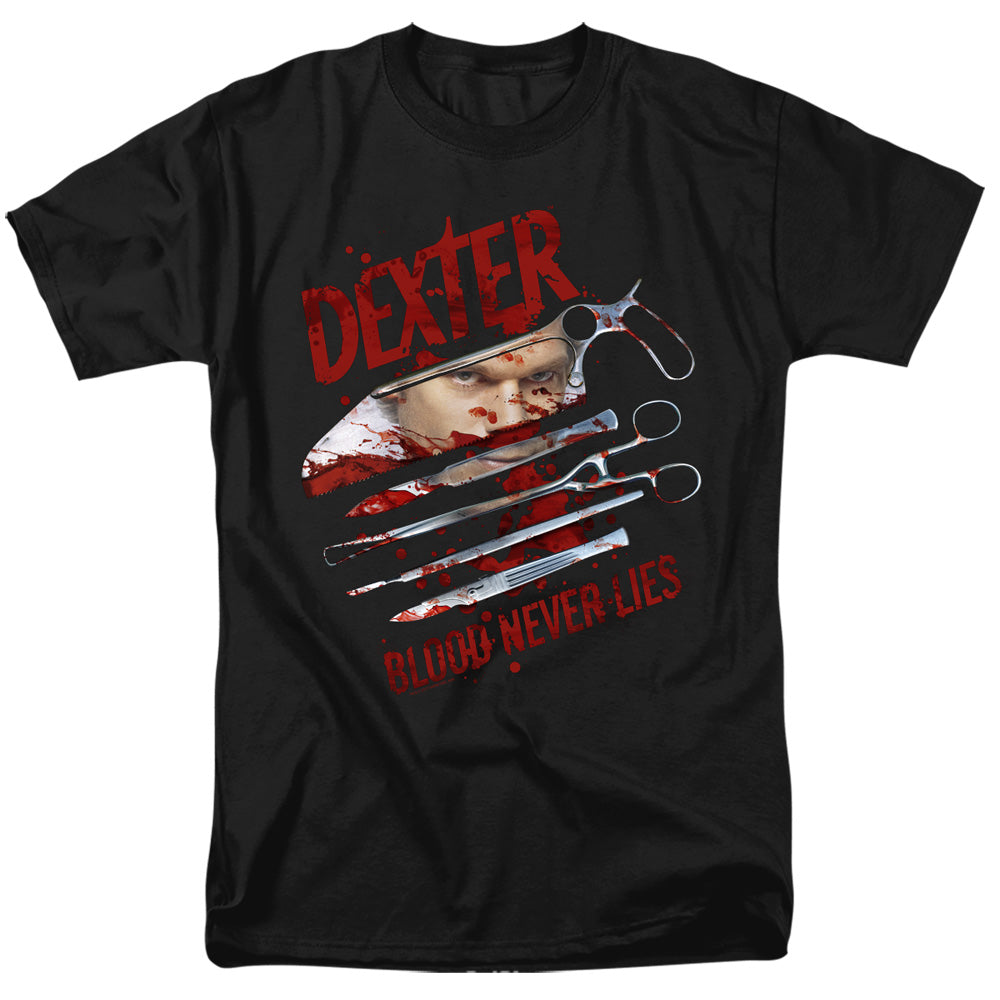 Dexter Blood Never Lies Mens T Shirt Black