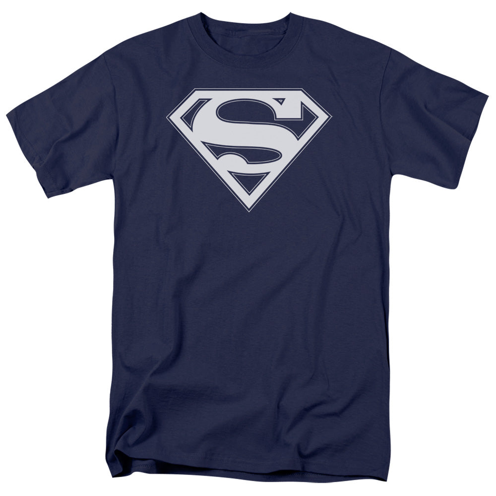 Superman Navy & White Shield Mens T Shirt Navy