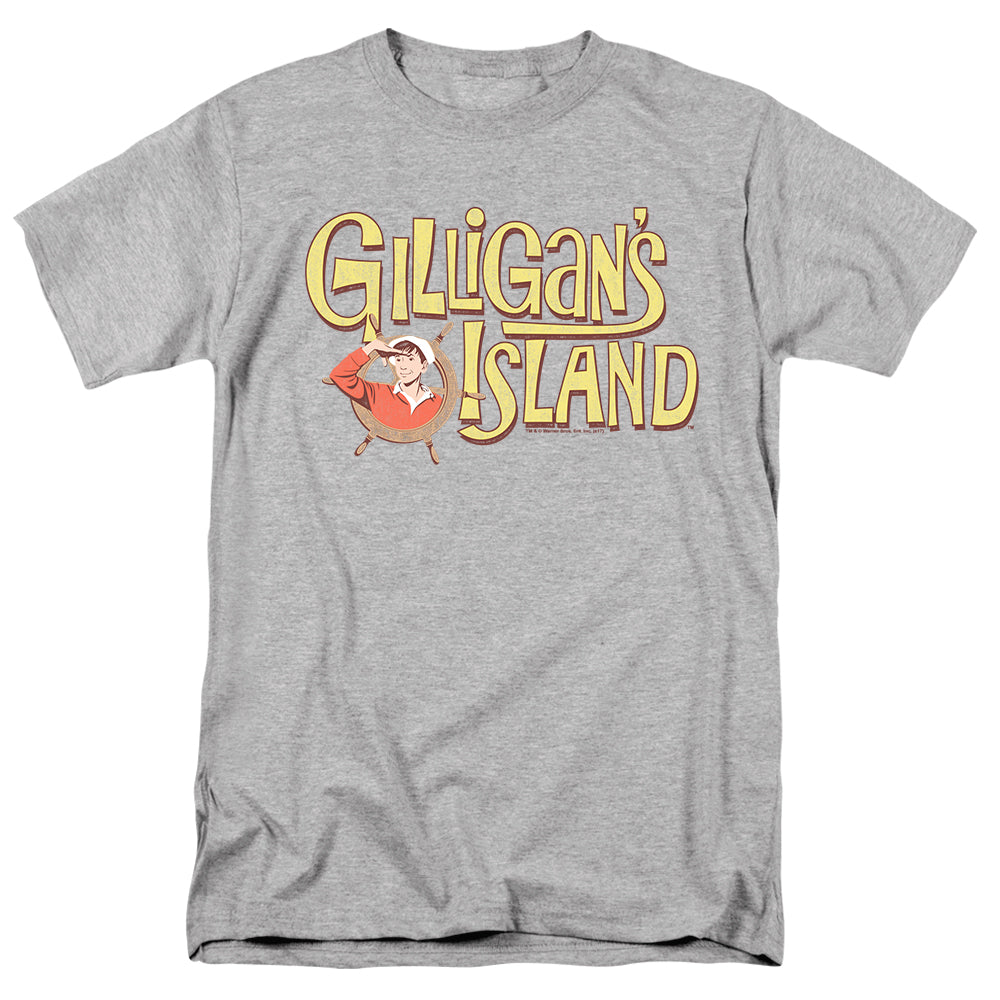 Sticker & Shirt Gilligans Island Gilligans Logo Mens T Shirt Athletic Heather Wbt592 Stk1 7