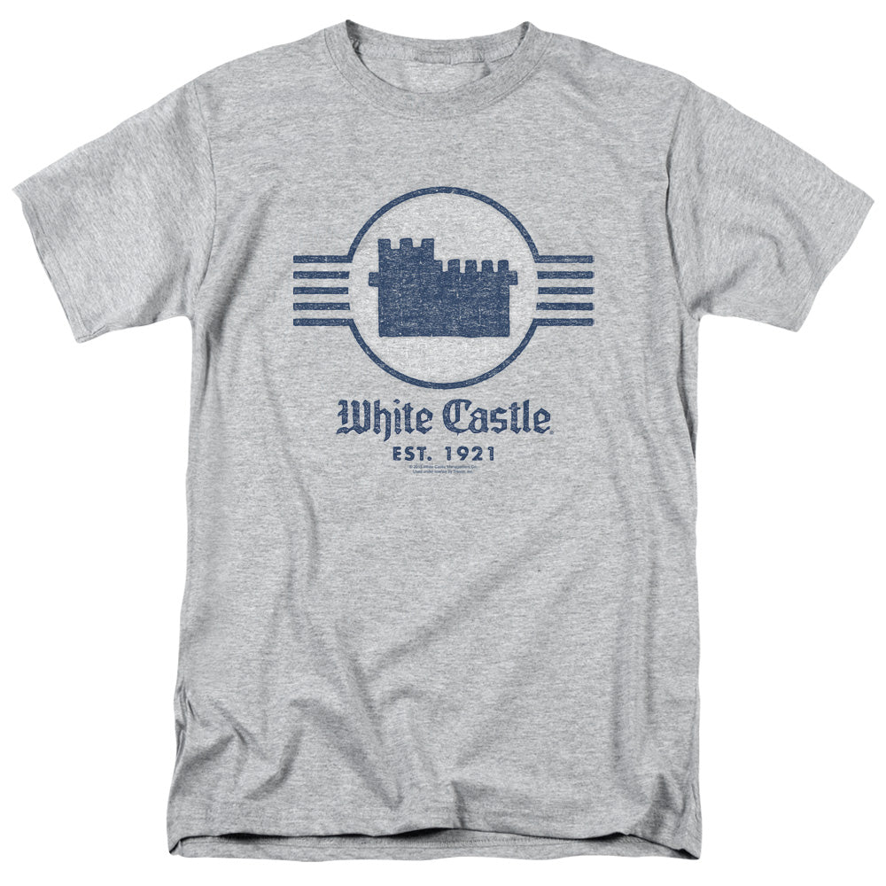 White Castle Emblem Mens T Shirt Athletic Heather