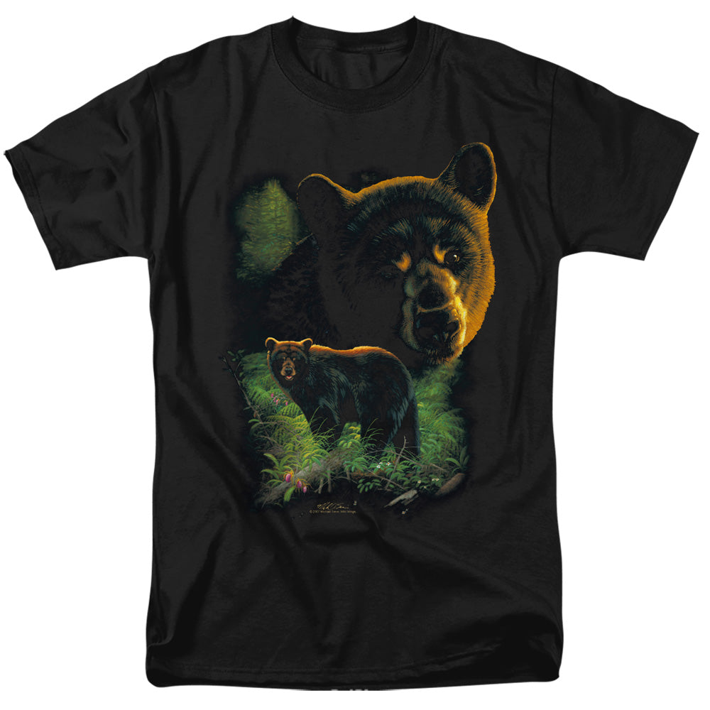 Wildlife Black Bears Mens T Shirt Black