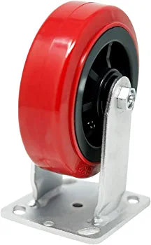 Maximize Your Load Capacity with 6-inch Plate Casters - Set of 4 (2 Swivel + 2 Rigid) for Smooth and Safe Movement - Polyolefin/Polyurethane Wheels with Extra Width of 2 inches - 3600 lbs Total Capacity