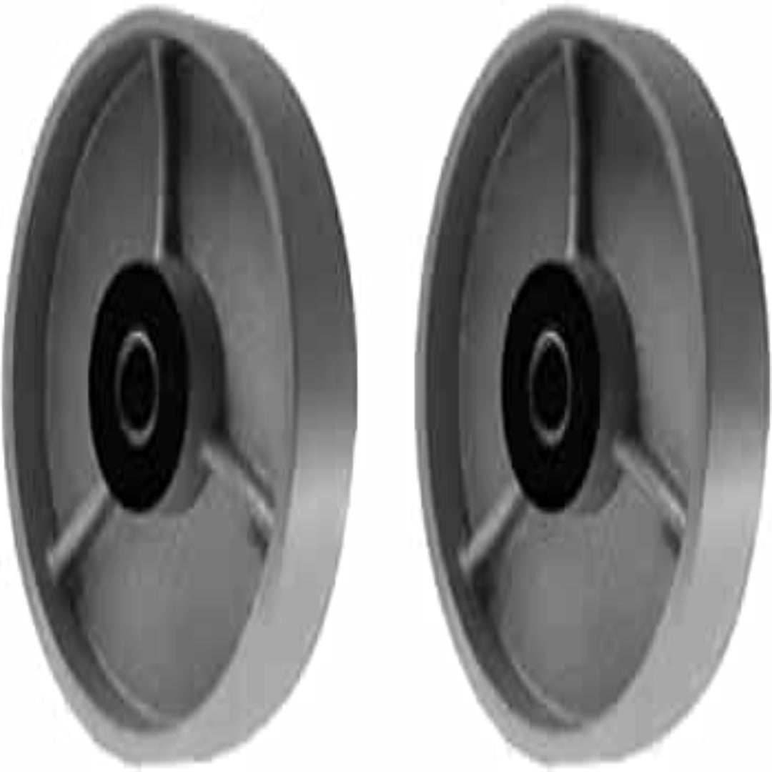 Set of 2 Heavy Duty Steel Wheels with Rolling Bearings - 4