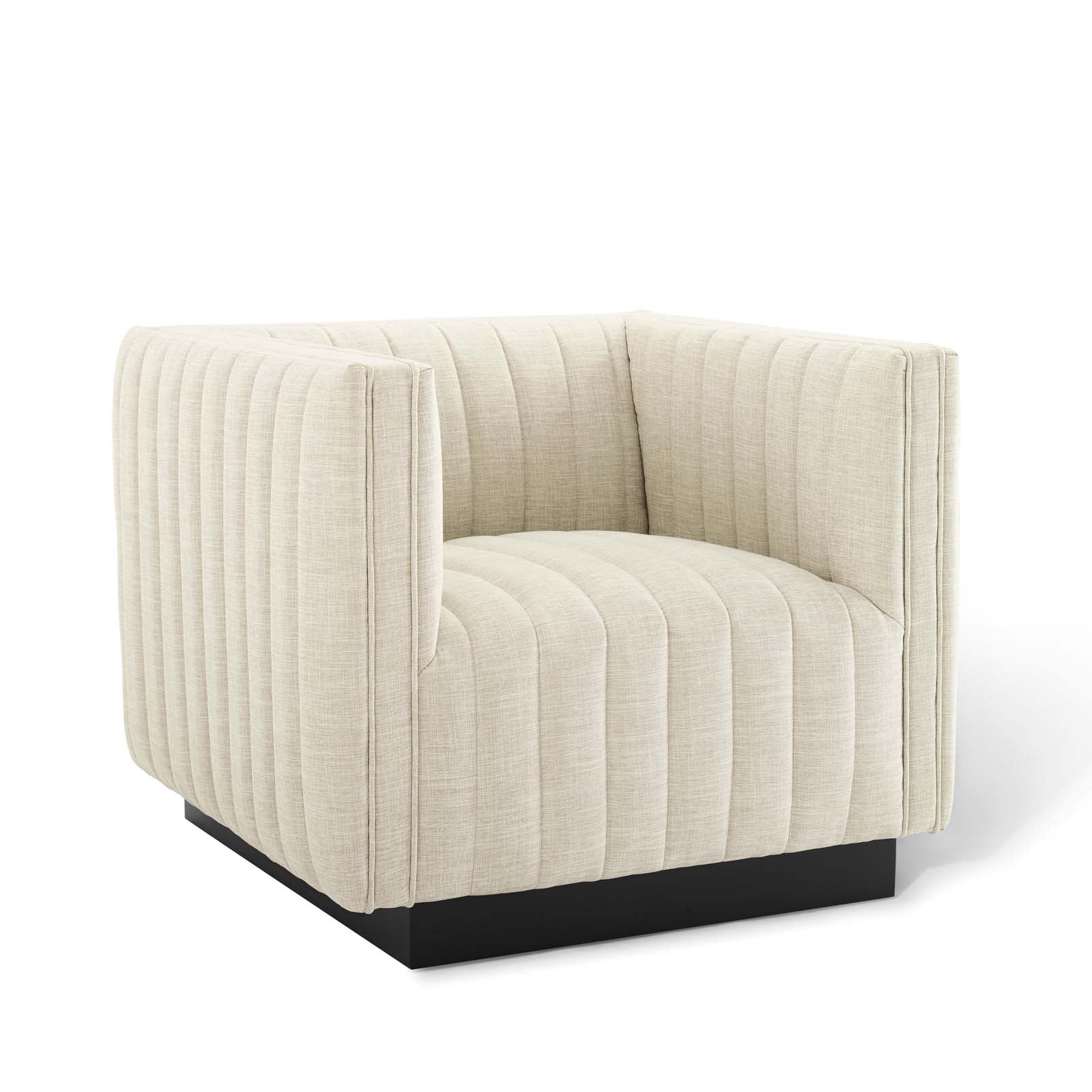 Everett Upholstered Fabric Accent Chair