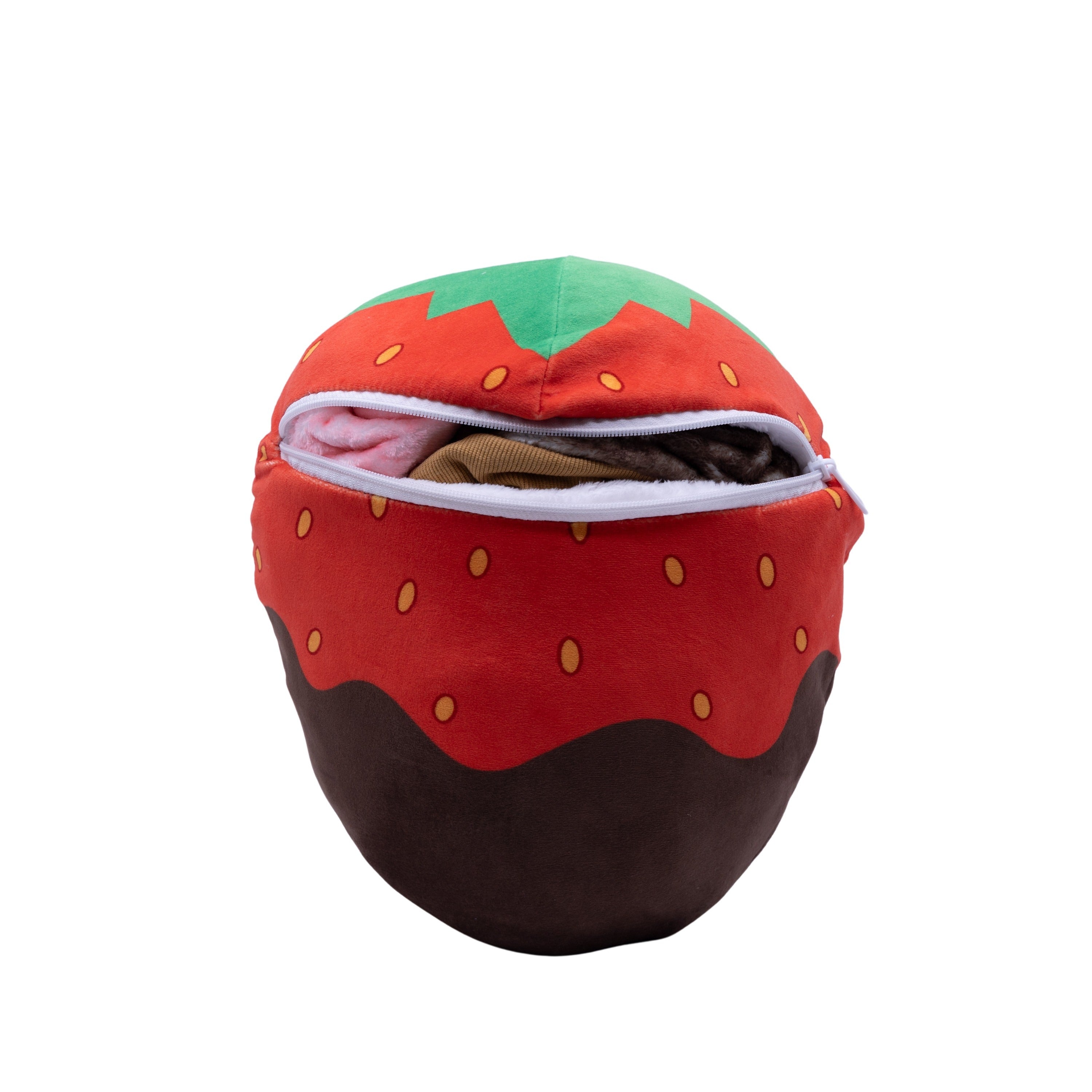 Chocolate Strawberry Snugible 2-in-1 Blanket Hoodie & Pillow