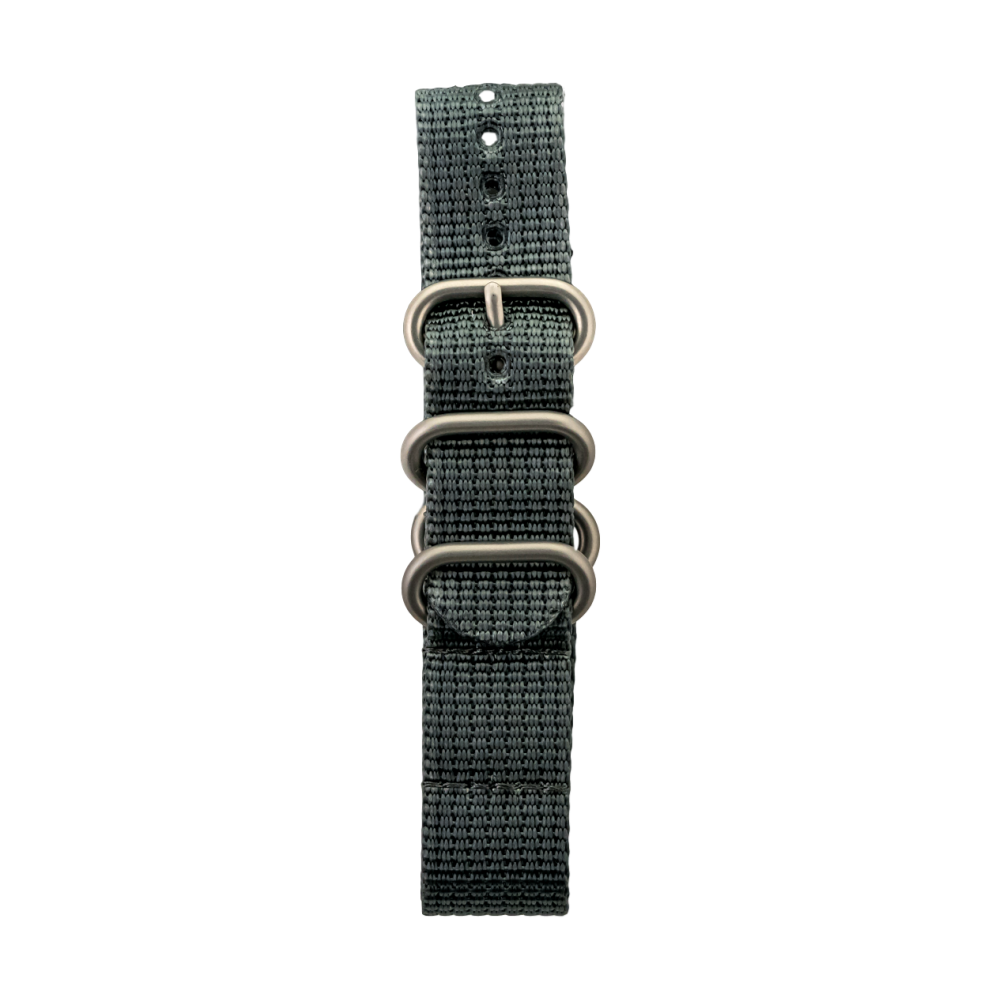 Grey One Piece Military Nylon Strap 22mm