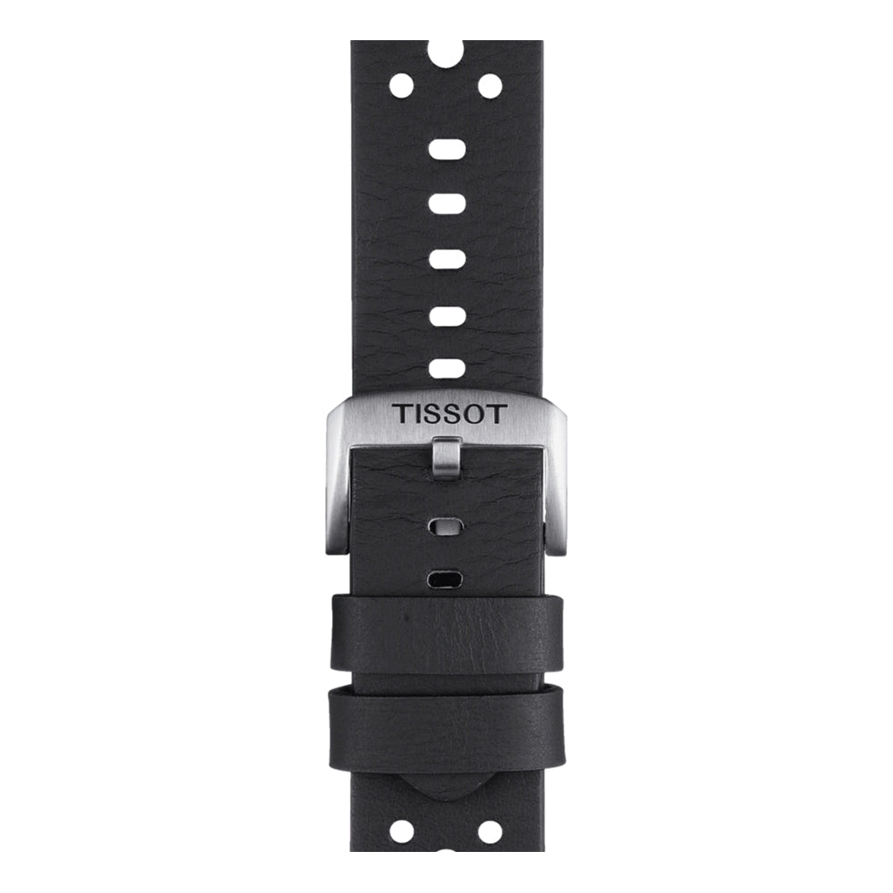Tissot Official Embossed Black Leather Strap 22mm