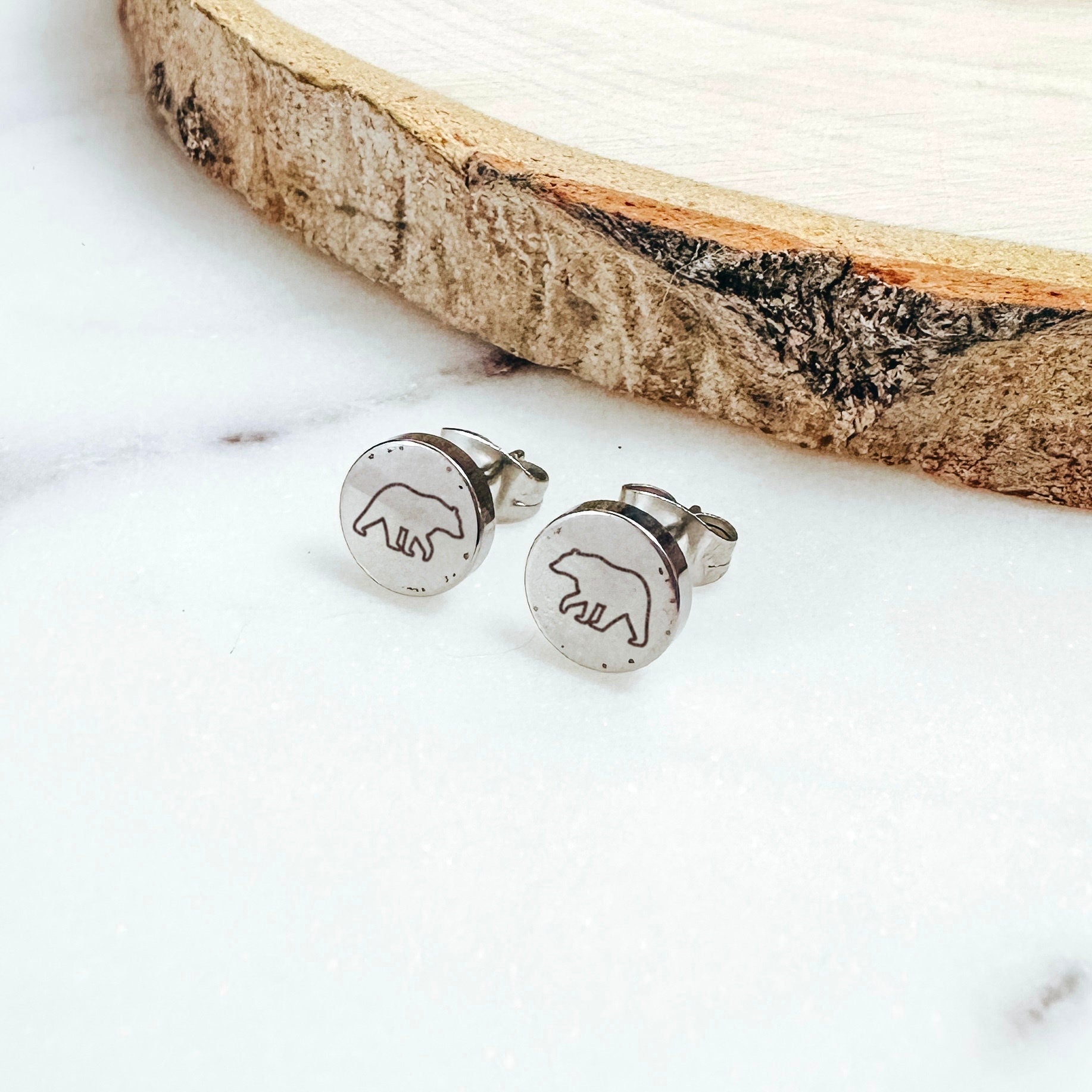 BEAR EARRING STUDS