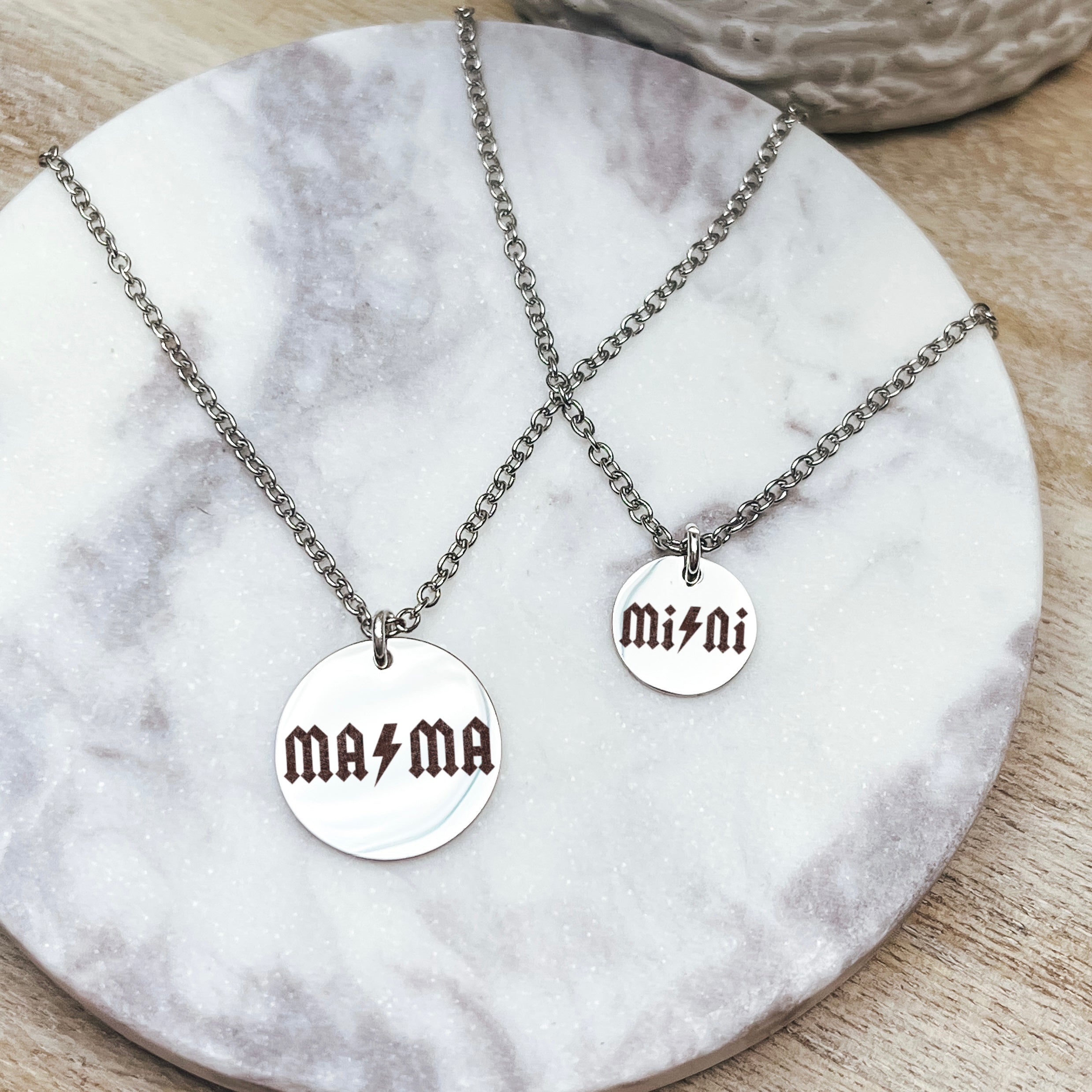 ROCKER MAMA AND MINI MOMMY + ME NECKLACE SET