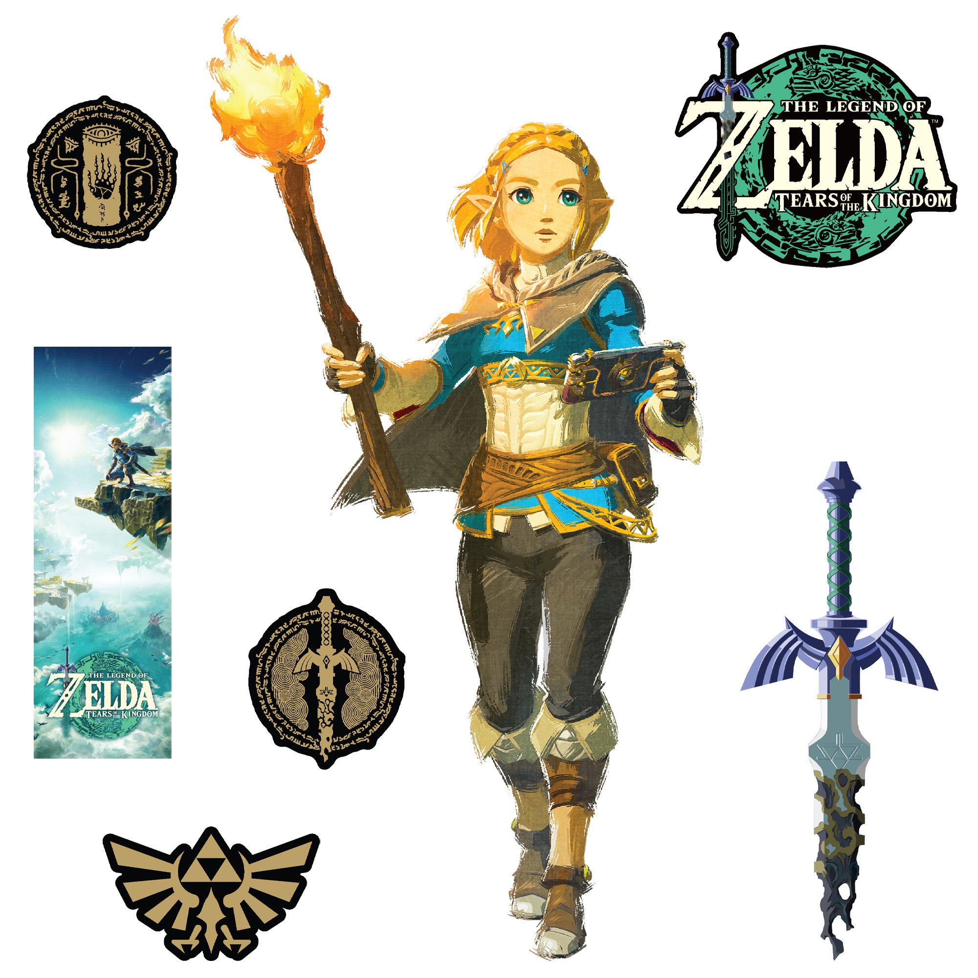 Zelda: Tears of the Kingdom: Zelda RealBig        - Officially Licensed Nintendo Removable     Adhesive Decal