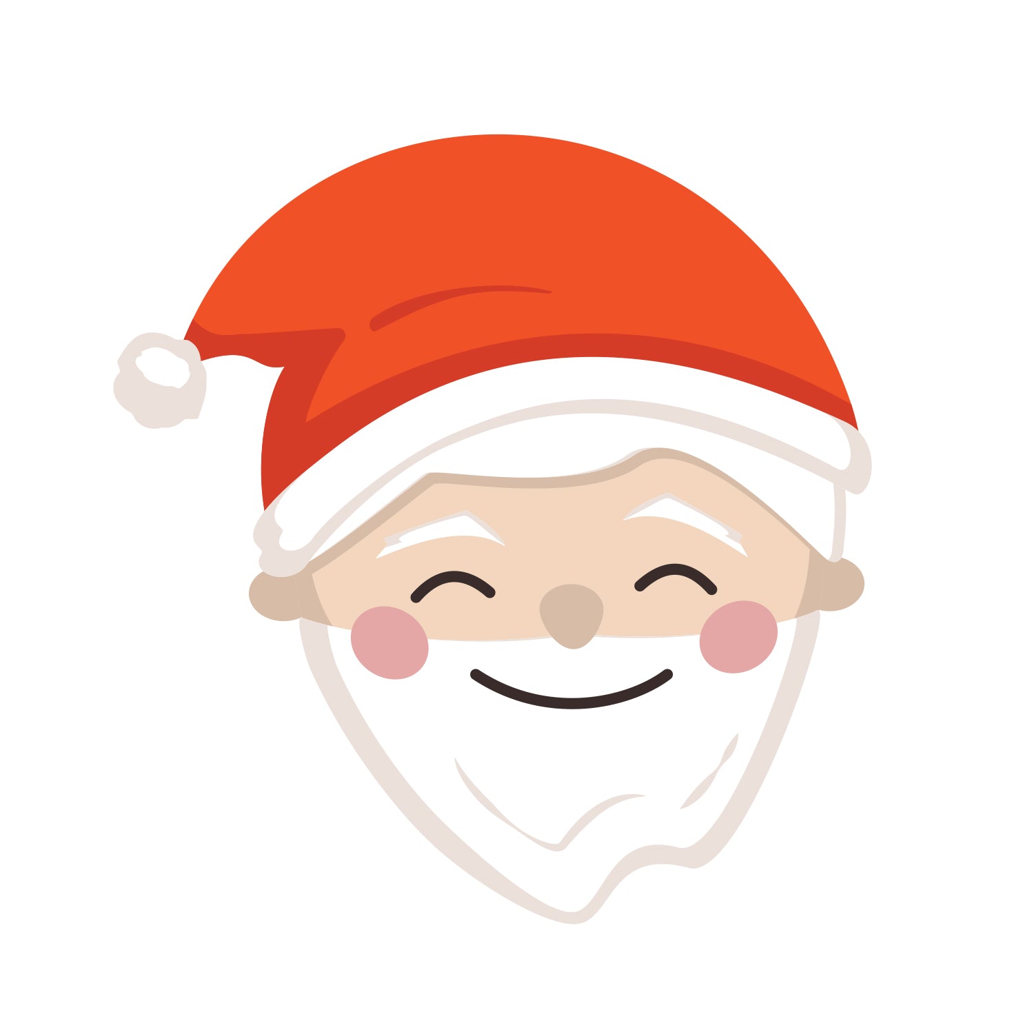 Sheet of 9 - Holiday:  Happy Santa  Minis   Cardstock Cutout  -      Big Head