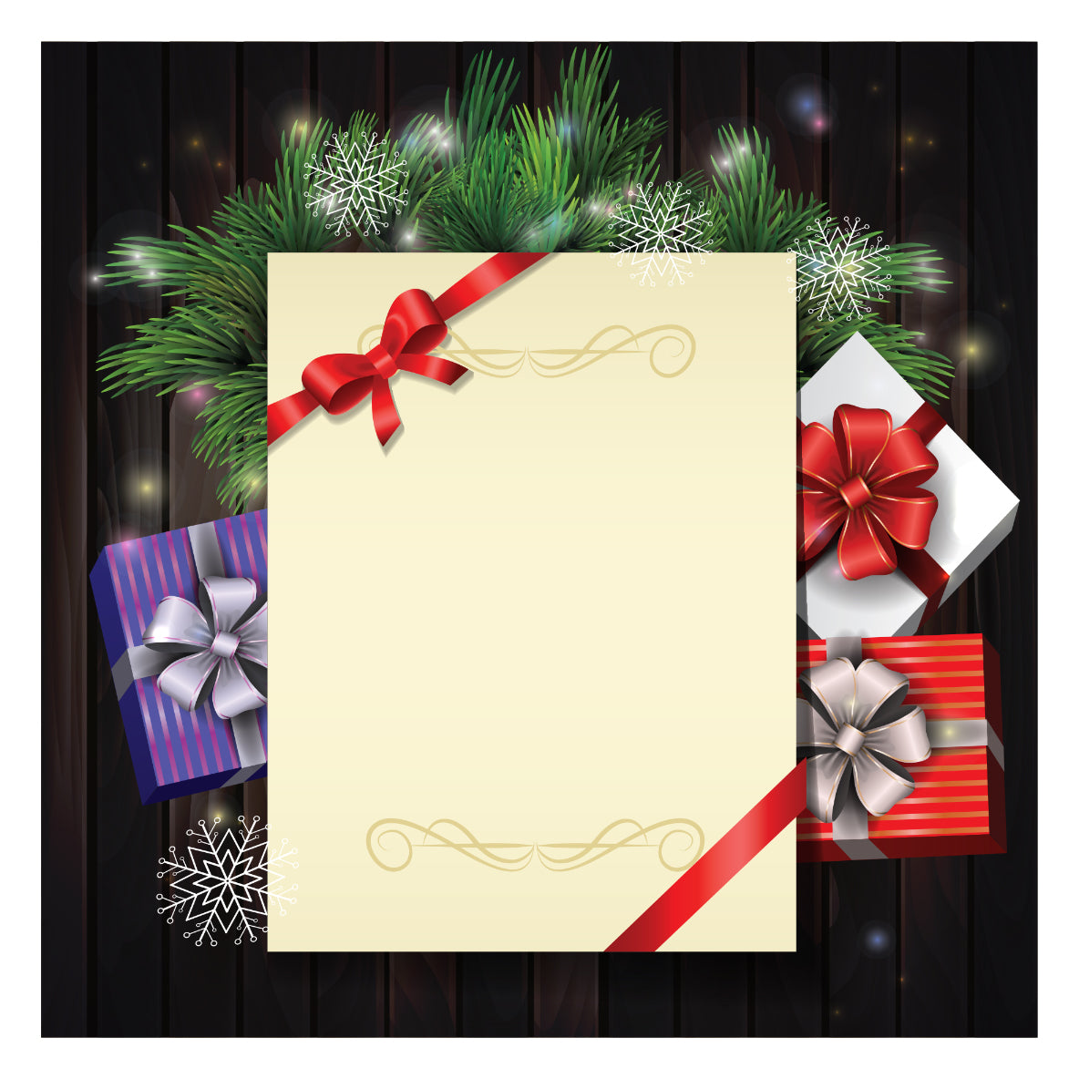 Christmas:  Presents Dry Erase        -   Removable     Adhesive Decal