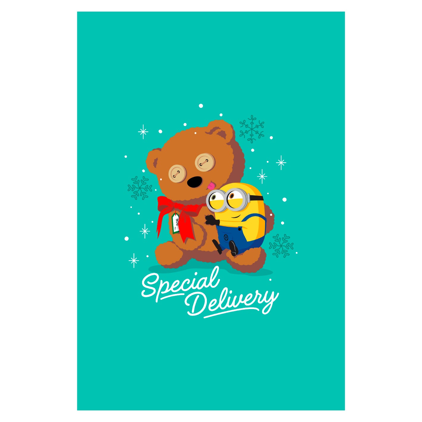 Minions Holiday:  Special Delivery Mural        - Officially Licensed NBC Universal Removable     Adhesive Decal