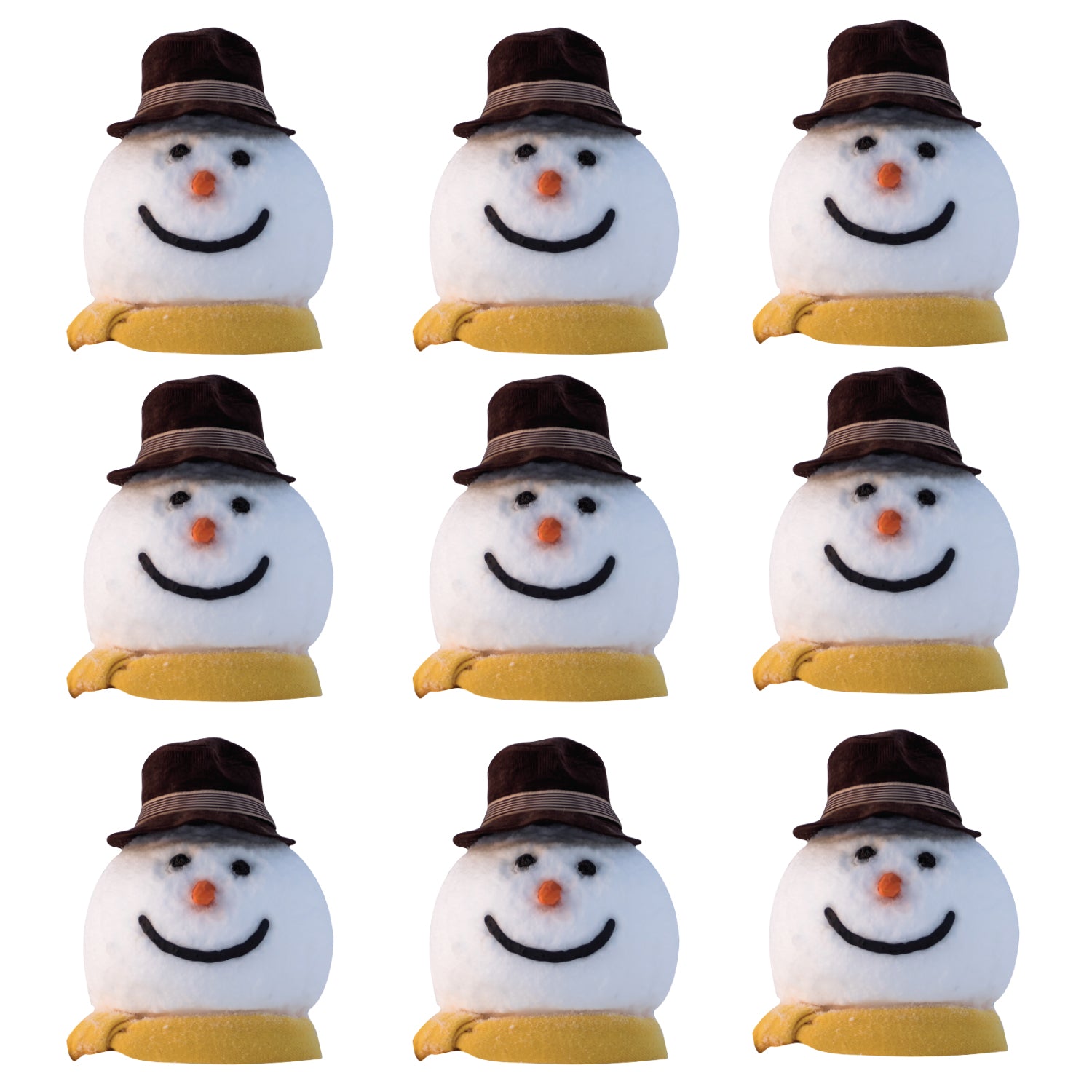 Christmas: Snowman with Yellow Scarf Minis        -      Big Head