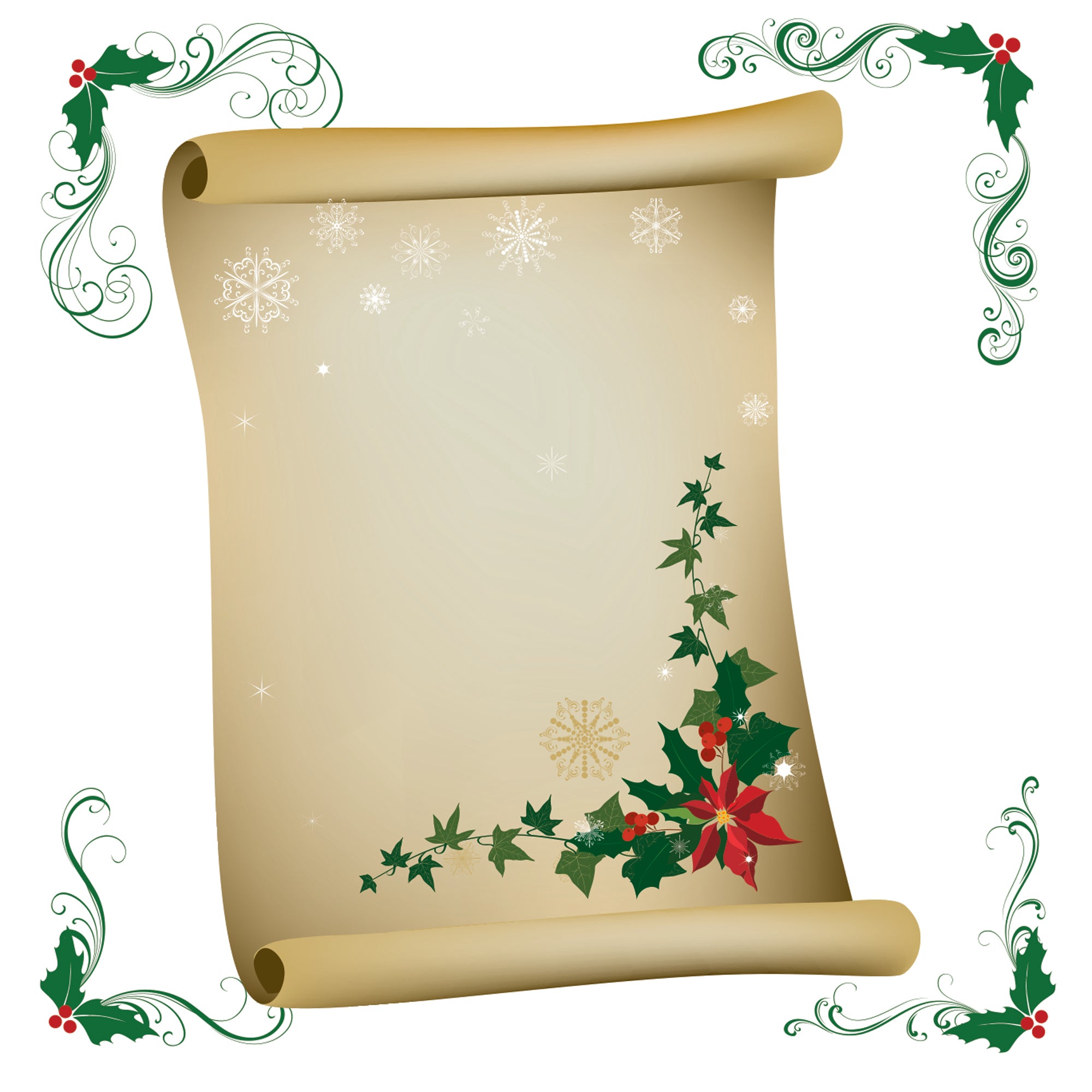 Christmas:  Greenery        -      Dry Erase Foam Core