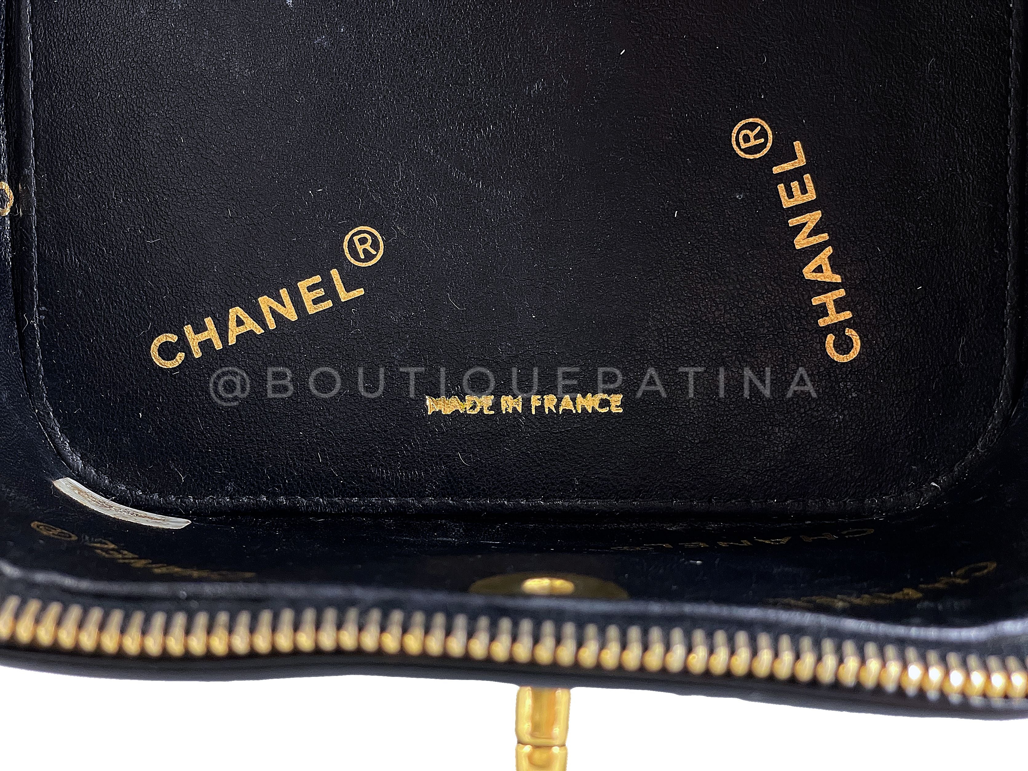 Chanel Vintage 1995 Spring Barbie Vanity Case Bag Black