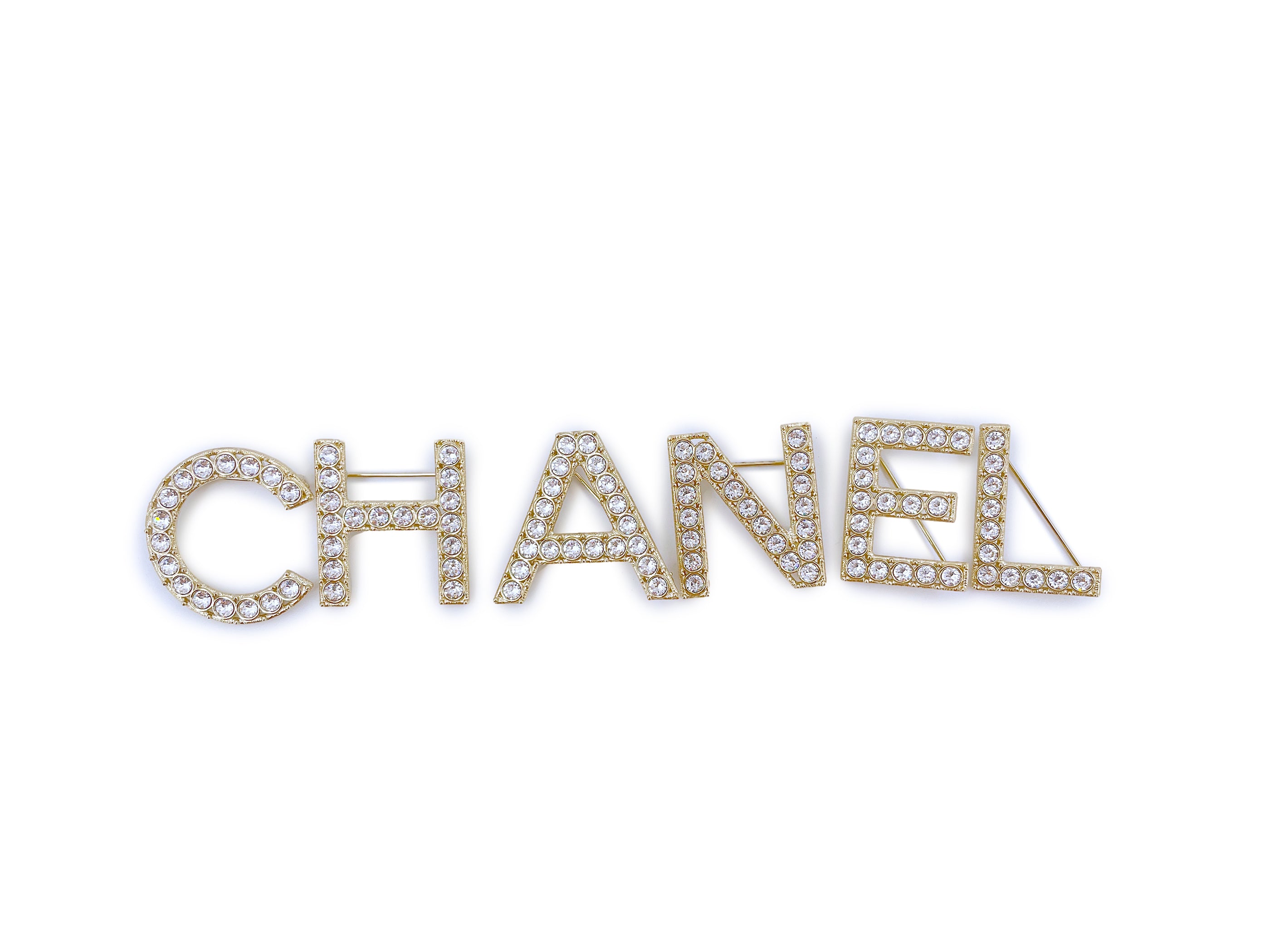 Chanel 20V Iconic Crystal Letter Brooch Set of 5