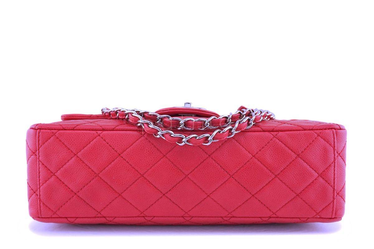 Rare Chanel Fuchsia Pink Soft Caviar Maxi Classic Flap Bag SHW