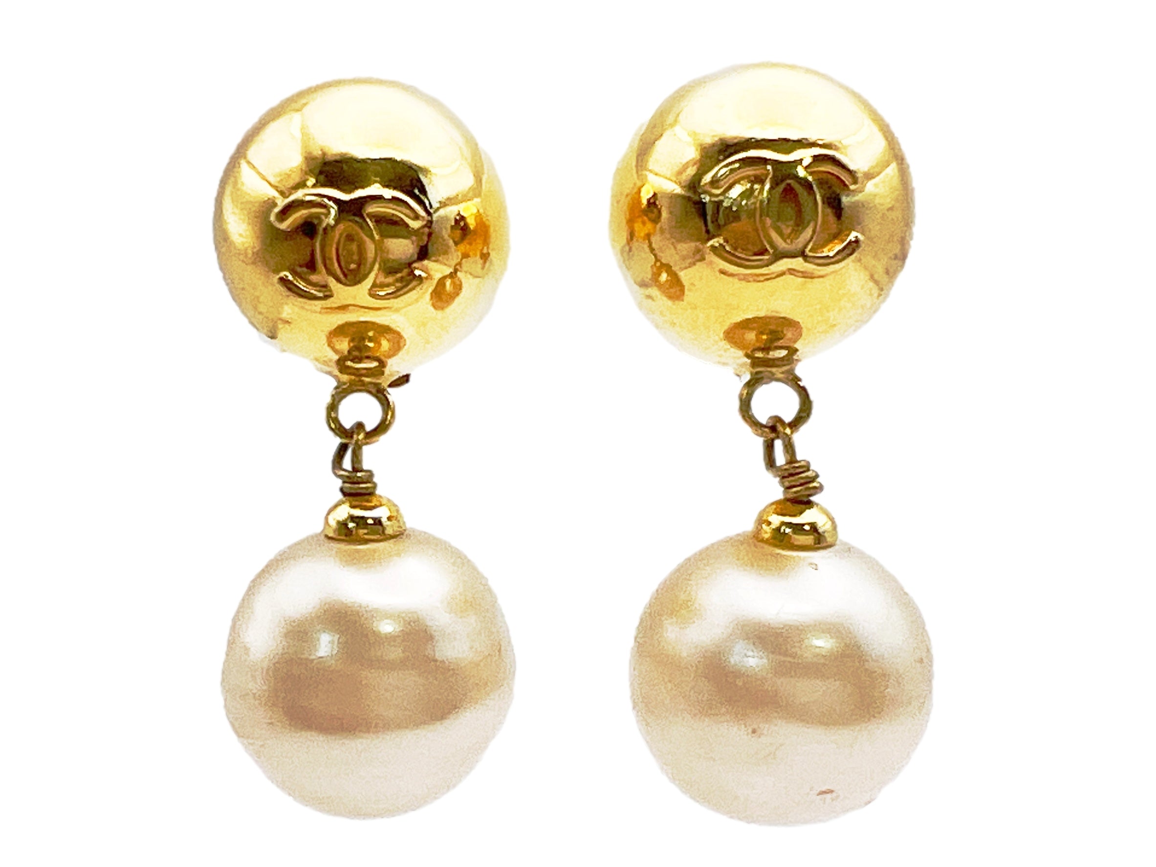 Rare Chanel Collection 29 Large Pearl Drop Earrings