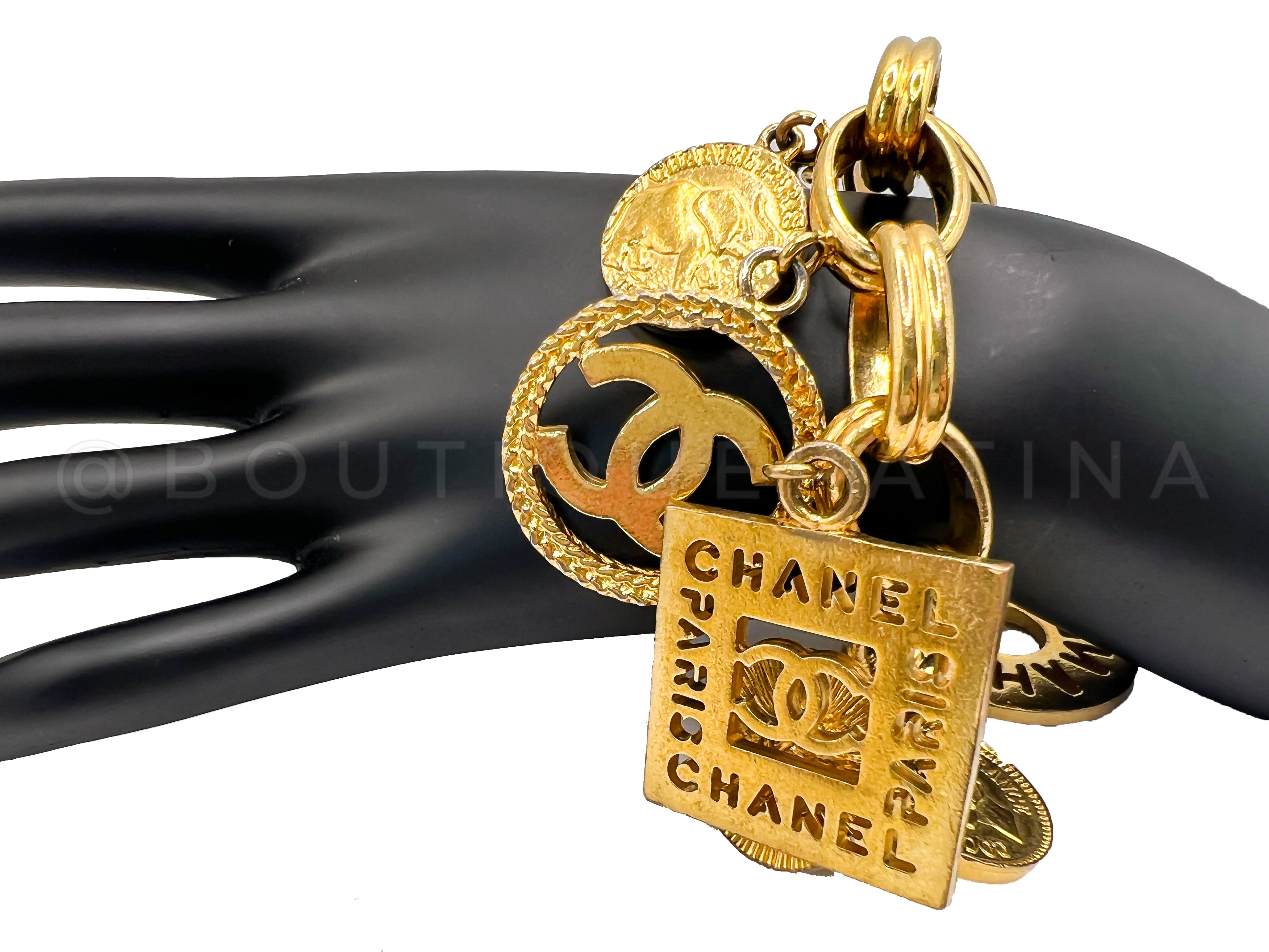 Chanel Collection 27 Multi 9-Charm Bracelet Gold Plated