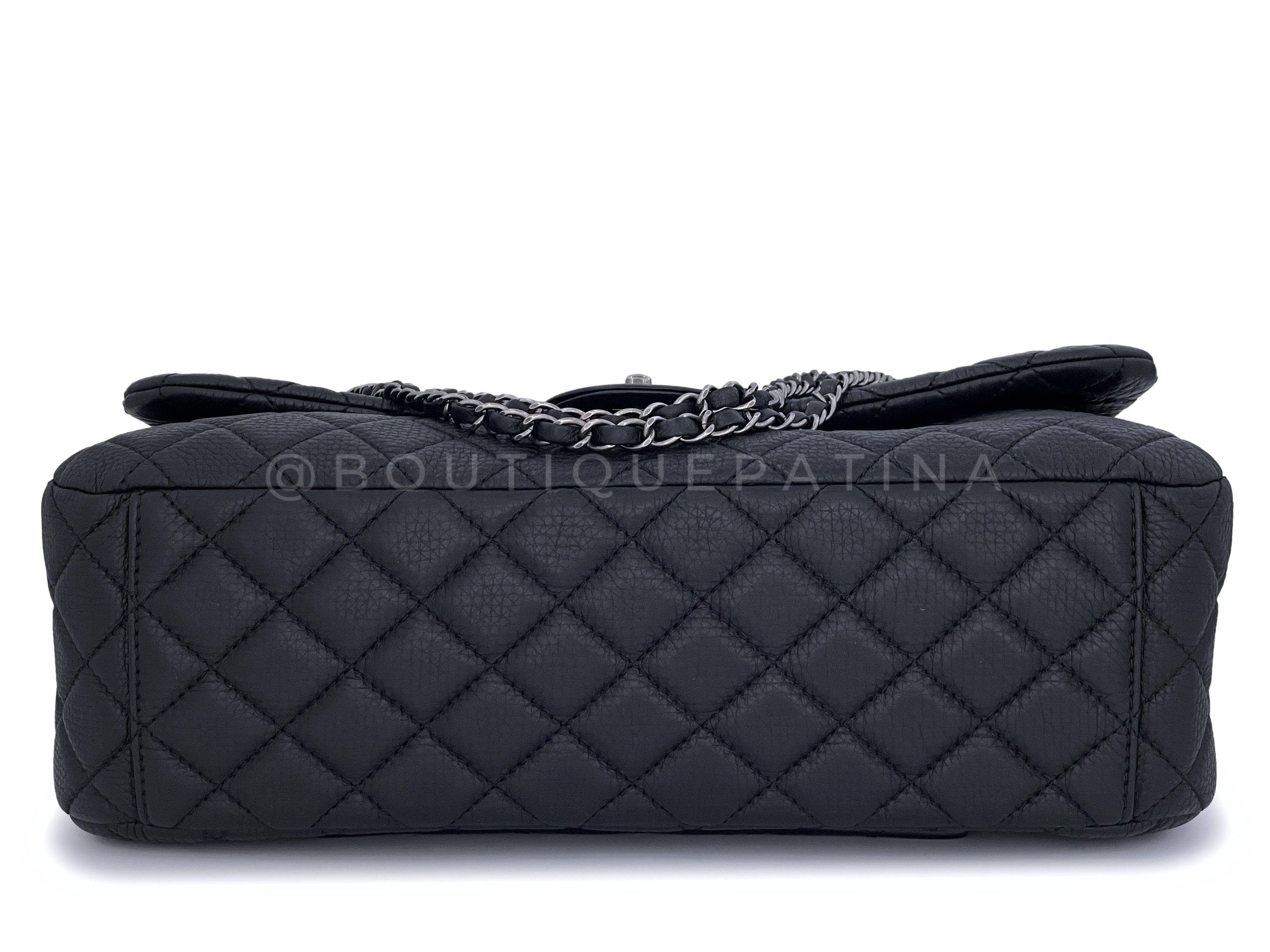 Chanel Black XXL Airline Travel Giant Flap Bag RHW