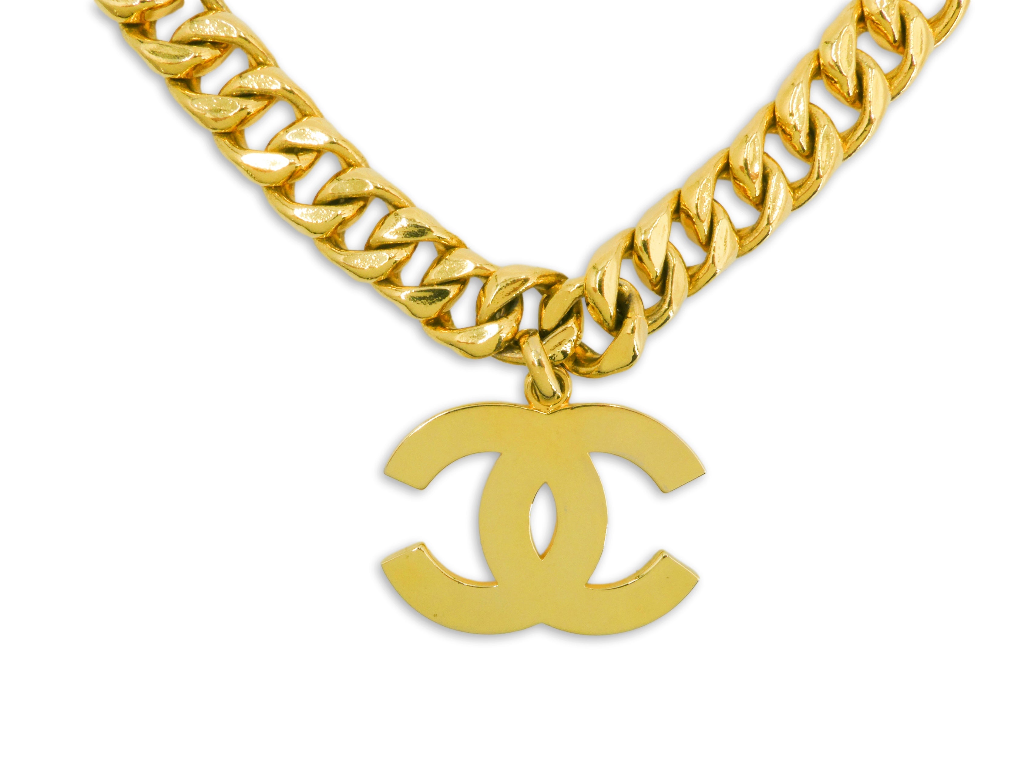 Chanel Vintage Iconic Collection 28 Chunky Chain Logo Necklace Belt Runway