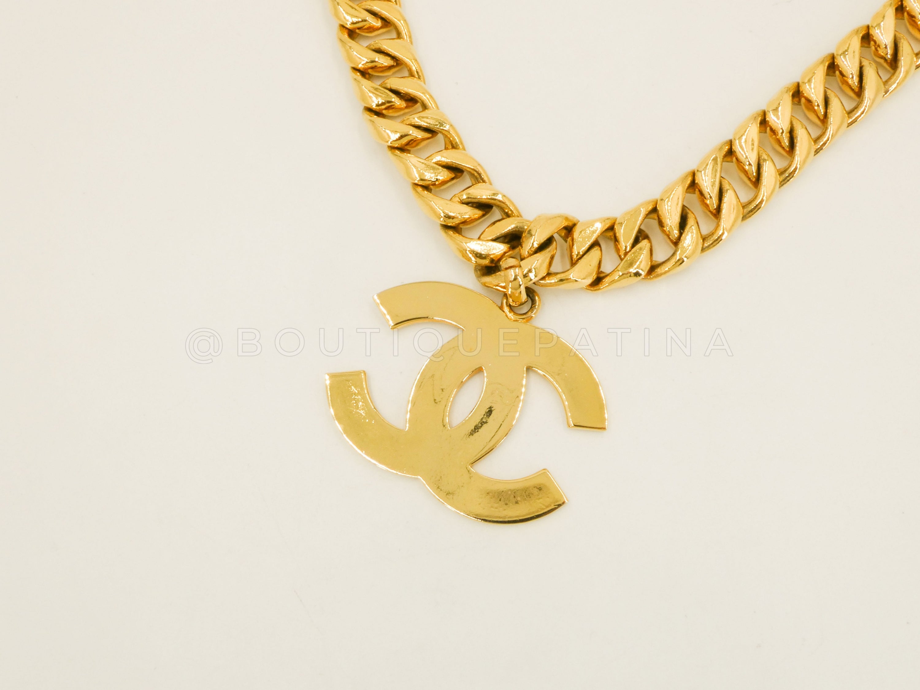 Chanel Vintage Iconic Collection 28 Chunky Chain Logo Necklace Belt Runway