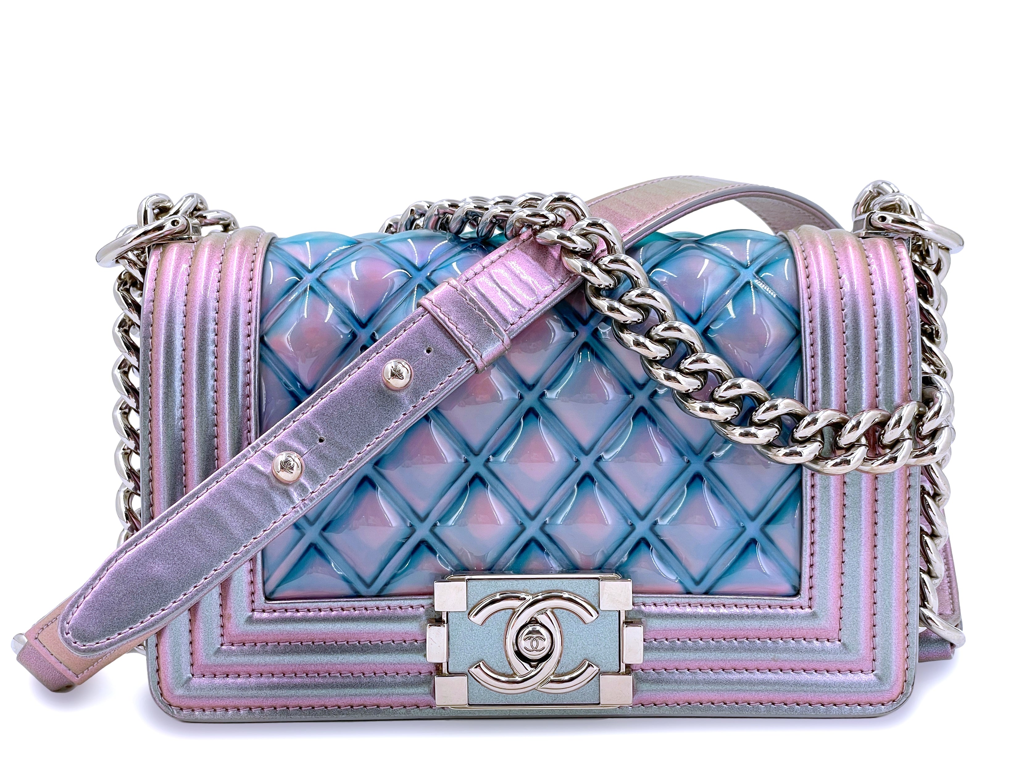 Chanel Iridescent Purple Mermaid Small Water Boy Flap Bag