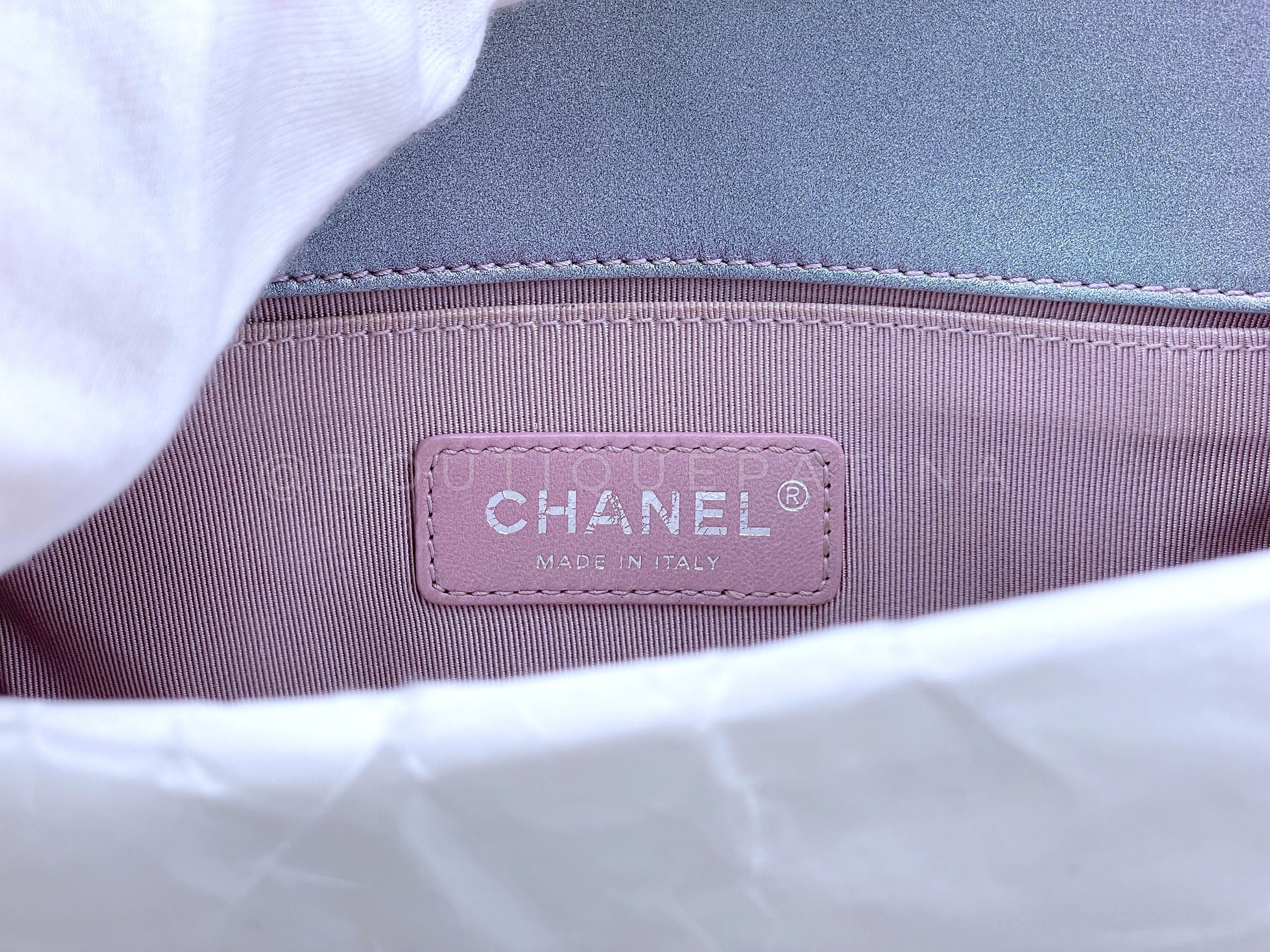Chanel Iridescent Purple Mermaid Small Water Boy Flap Bag
