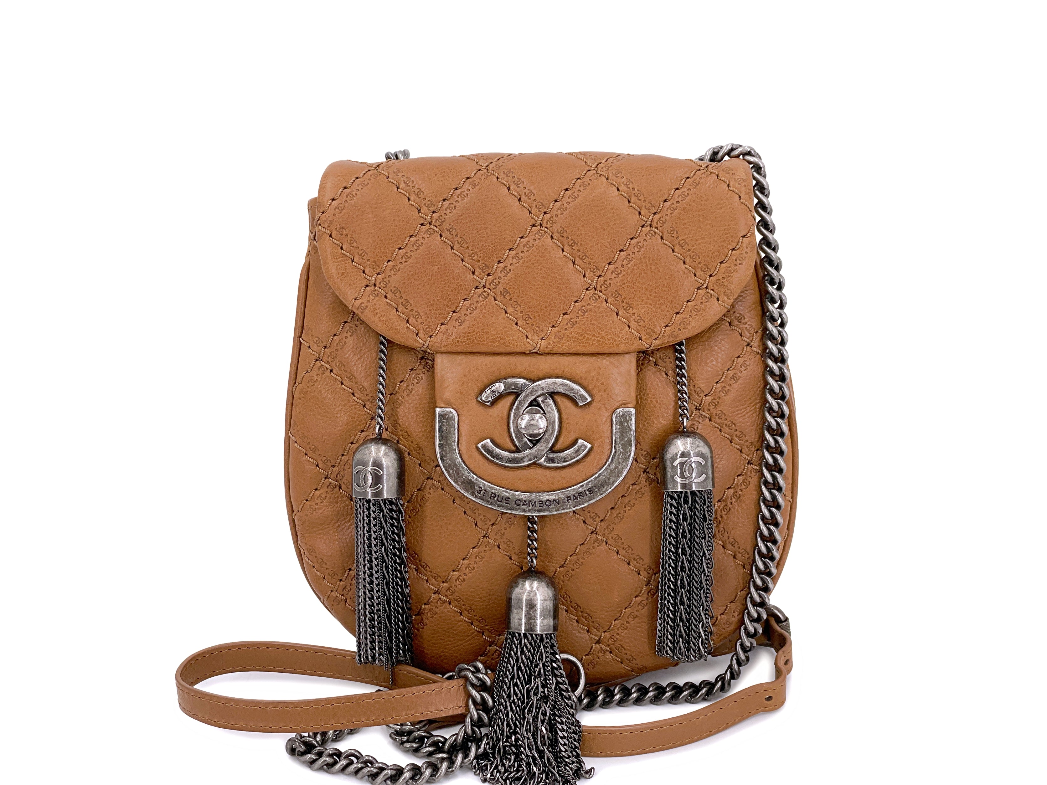 Chanel 2013 Paris-Edinburgh Beige Coco Scottish Sporran Flap Bag