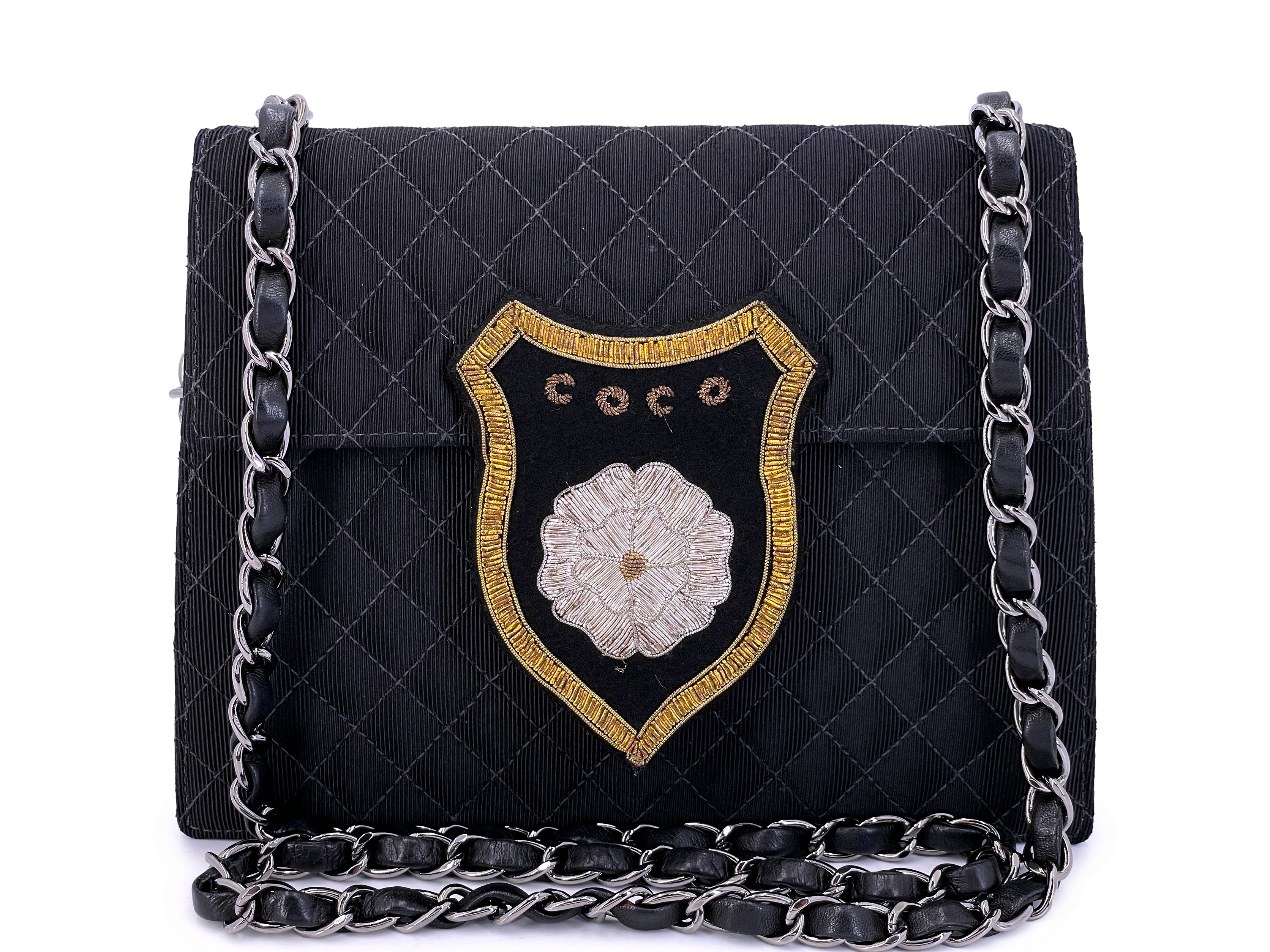 Chanel Vintage Mini Crest Bag 05C Classic Convertible Flap SHW