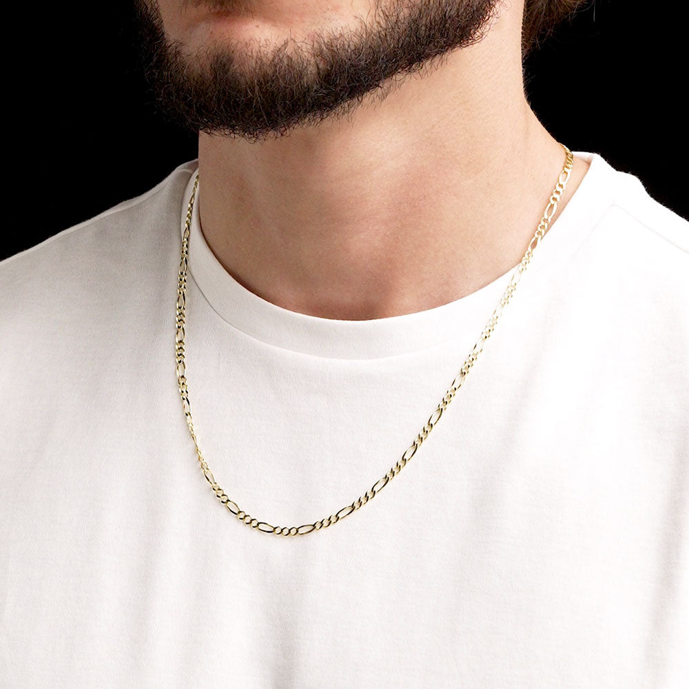 Solid Gold Figaro Chain