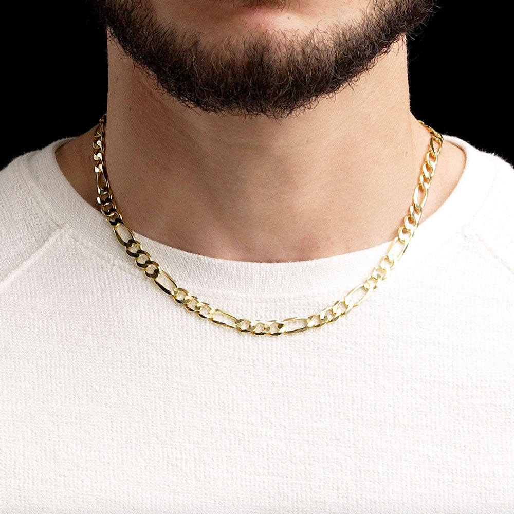 Solid Gold Figaro Chain