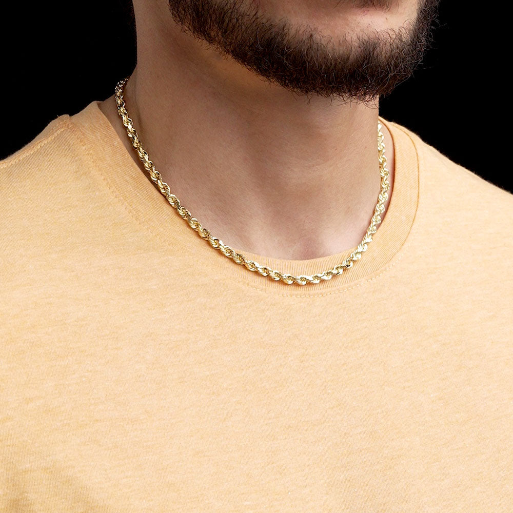 Solid Gold Rope Chain 5mm