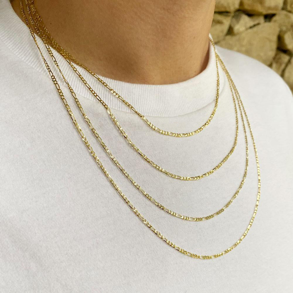 Solid Gold Figaro Chain